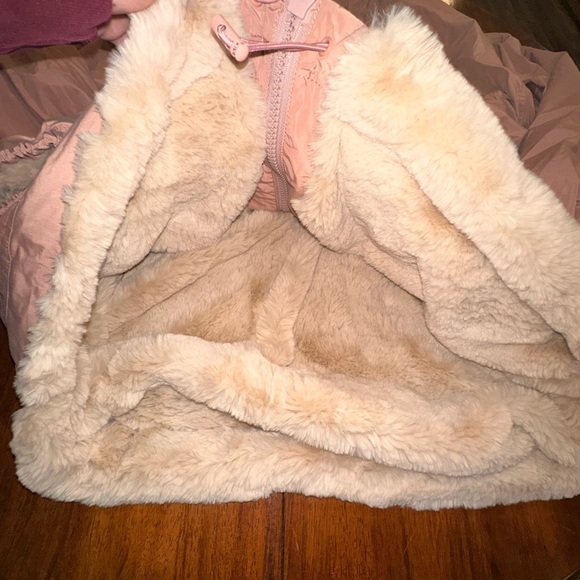Free People Movement Pink Hooded Jacket with Faux Fur lining and trim - Picture 2 of 4